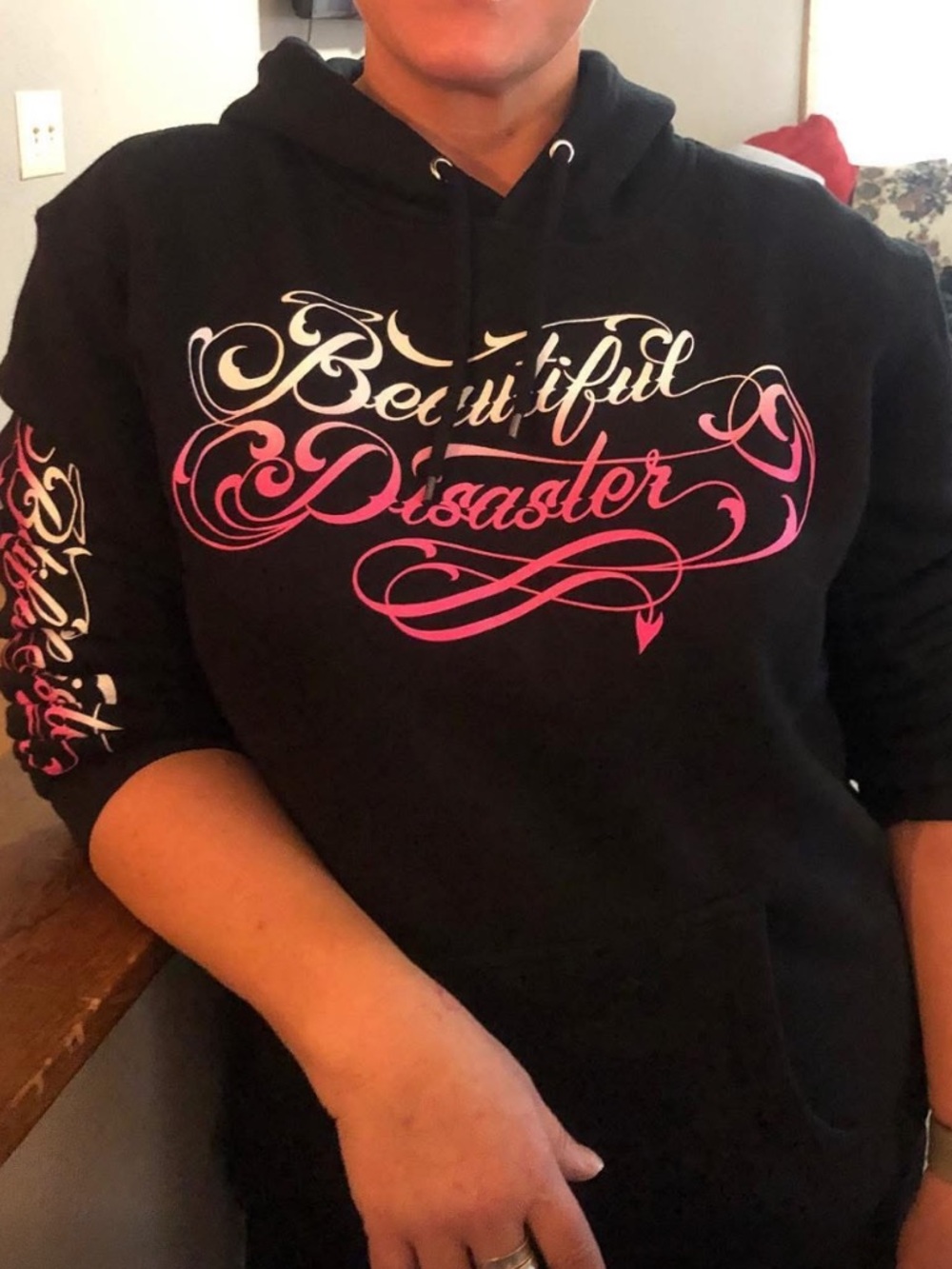 'Beautiful Disaster' Loyalty is Rare Graphic pullover Hoodie